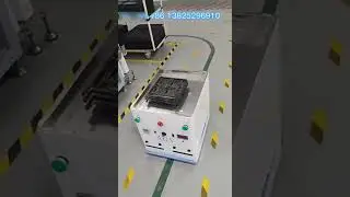 Our AGV robot offers automated moving wave soldering pallet in a SMT factory.