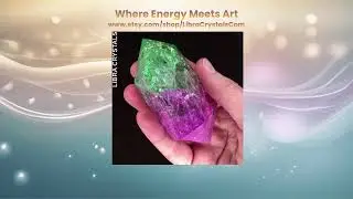 Green & Purple Crackle Quartz Double Point | Growth, Balance & Transformation