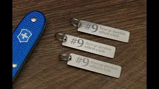 Rule #9 Tags lasern f&uuml;r Messer oder Schl&uuml;sselbund | Messermacher Stefan Mattner | Mattners Messer