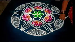 Dhanurmasam special rangoli design 🌺 Sankranti muggulu 