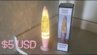 🏡 DOLLHOUSE REVIEW: PINK & GOLD GLITTER LAMP FROM @FIVEBELOW 🌸