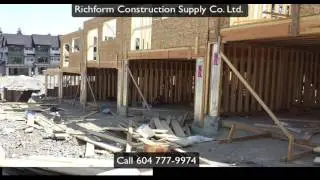 Richform Construction Supply's first install of Hardy Shear Panels in Canada