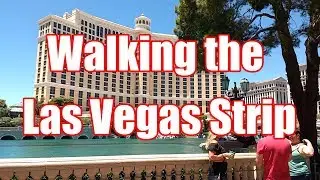 Las Vegas Strip Walking from the Excalibur to the Bellagio