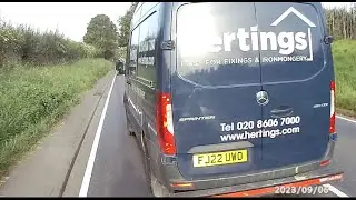 FJ22 UWO Hertings van driver dangerous pass.