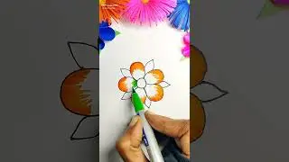 tricolour flower 🇮🇳 || #shorts #youtubeshorts #drawing #viralvideo