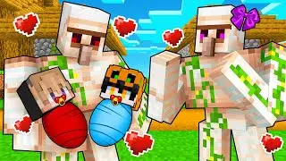 KITA DI ADOPSI KELUARGA IRON GOLEM DI MINECRAFT!!