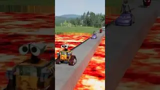 BIG & SMALL CARS vs GIANT PIT #2&ndash; BeamNG drive - Extreme Crash BNG Jumping #viral #beamngshorts