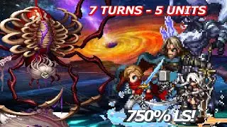 7 Turns - 5 Units BYALCUA! ft DEITY OF WAR TAIVAS || FFBE