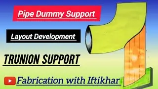 Piping trunnion support fabrication formula | pipe dummy support kaise bnane | dummy support ||