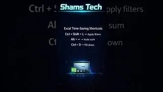 Excel Shortcuts That Save HOURS ⏱️ | Work Faster Like a Pro | Shams Tech #shorts #shortsfeed