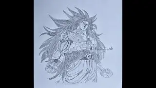 How to Draw Broly The Legendary super Saiyan | drawing tutorial #art #broly