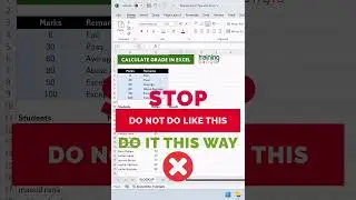 CALCULATE GRADE IN EXCEL USING VLOOKUP FUNCTION