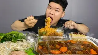 Hủ Tiếu Mì Bò Kho Đậm Đà Mềm Ngon Nóng Hổi Vừa Thổi Vừa Ăn | Dương Doubar