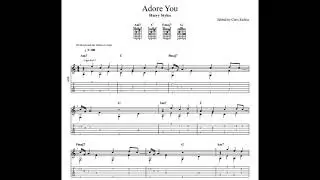 Harry Styles: Adore You with tablature/sheet music for solo fingerstyle guitar