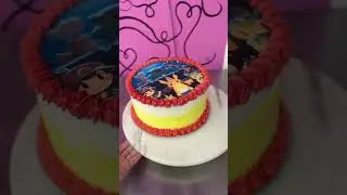 Pok&eacute;mon cake strawberry with strawberry filling buttercream #birthday #cakes #buttercream #pokemon
