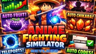 INSANE KEYLESS Anime Fighting Simulator Script 🤯 Auto Chikara, Auto Fruit, Auto Mobs & MORE!
