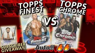 WWE Topps Chrome 2020 vs WWE Topps Finest 2020! Auto!🔥🔥  + Subscriber Giveaway!!