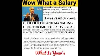 Infosys CEO'S Salary|#shorts
