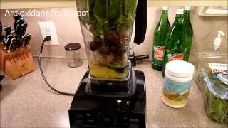 Green Berry Antioxidant Smoothie with Bee Pollen - Antioxidant-fruits