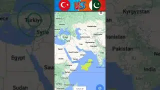 Pakistan vs Turkey Map size comparison 🇵🇰🇹🇷। Which country is bigger?