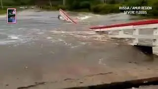 Flood of unprecedented force in russia washes away bridges and destroys homes