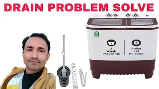 Water keeps leaking from the semi automatic washing machine drain pipe