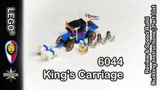 LEGO 6044 King's Carriage - Speed Build & Review | Part List | Instructions | LEGO Castle set | 1995