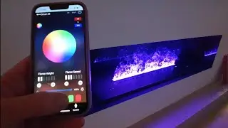 Chemin&eacute;e insert &agrave;  vapeur d'eau, flamme avec r&eacute;glages de la couleur Bio Art Concept