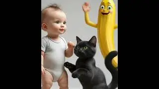 Dancing baby 👶 #alcat #funny #chickenbananadance #cat #alcat #aibaby #baby #funny