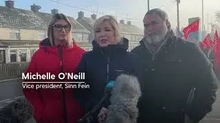 Health workers defiant on picket lines during 24-hour strike in Northern Ireland