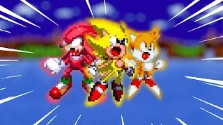 Overpowered Team Super Sonic in Sonic Mania