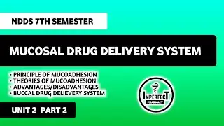 Mucosal Drug Delivery System | Unit 2 NDDS B Pharm 7th Semester 