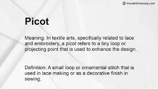 Picot Meaning