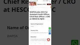 WAPDA Jobs 2023 for Assistant Audit Officer, Chief Risk Officer CRO at HES
