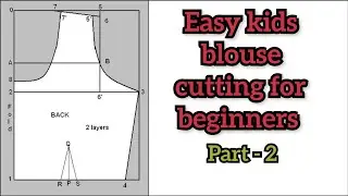 Easy kids blouse paper cutting for beginners part-2 #kidsblousecutting #blousepapercutting