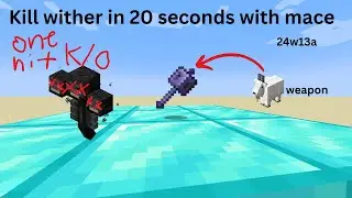 one shot wither kill with mace and wind charge