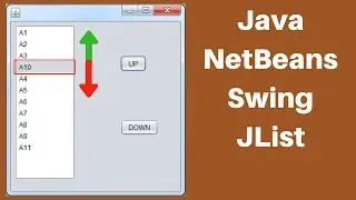 JAVA - How To Move JList Item UP and Down In Java NetBeans [ with source code ]