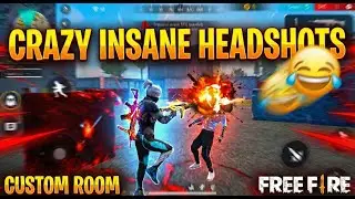 Crazy Insane Headshots in Custom Room 😱 | One Tap Pro Gameplay | Free Fire #freefire
