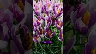 Did you know? Crocuses have cup-shaped flowers that provide an early nectar source for bees! 🐝🌸