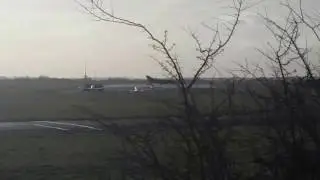 Real Sounds: Train Moves Fast Past Private Airport - UK