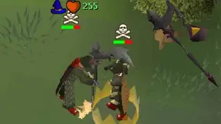 Pretending to use Dharoks (Volatile Nightmare Staff)
