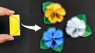 How To Make Paper Flower | Easy Flower Making with Paper | Paper Craft for Home Decoration 