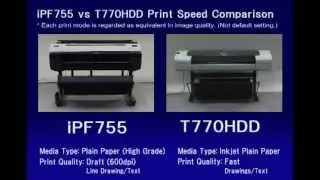 Canon iPF755 vs HP DesignJet T770
