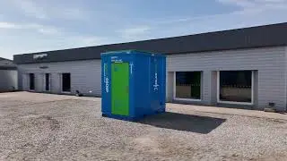 Solar-powered portable toilet giving luxury site facilities