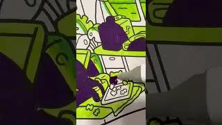 2 Marker Challenge 🥰💚💜🥰✨ #colorwithme #coloring  #alcoholmarkers #colortok #2markerchallenge