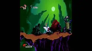 Gameplay snippet : Earthworm Jim : Billy the Bin Boss : Mega drive #Shorts
