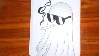 Cool Smoking Ghost Drawing &ndash; Easy Step by Step Sketch