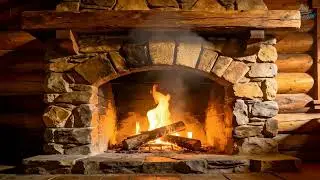 Cozy Cabin Fireplace | Winter Relaxation & Deep Sleep Ambience | 2 Hours of Fire Sounds | 2K
