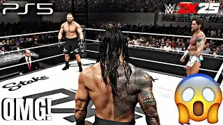 WWE 2K25 - CM Punk v Reigns v Lesnar - World Heavyweight Championship Match at WrestleMania 42 | PS5