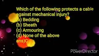 Top 20 Underground cable MCQ for competitive  examination